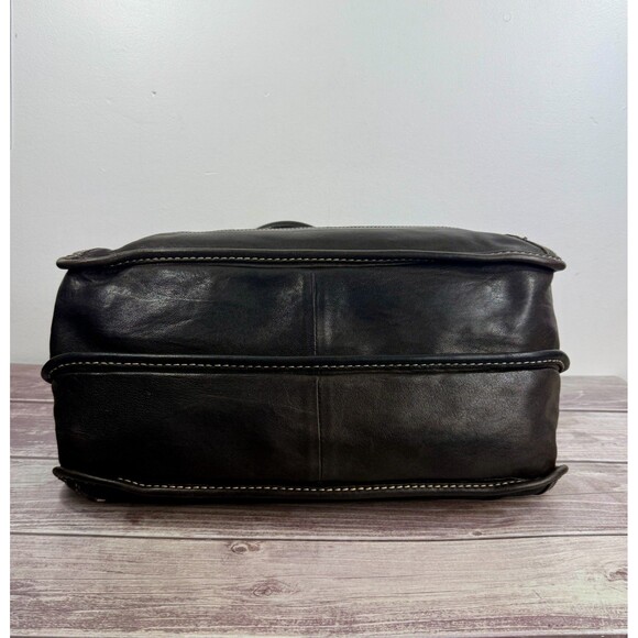 TENTAZIONE DUE Italian Brown Genuine Leather Shoulder Bag Purse Handbag Italy - Picture 8 of 16